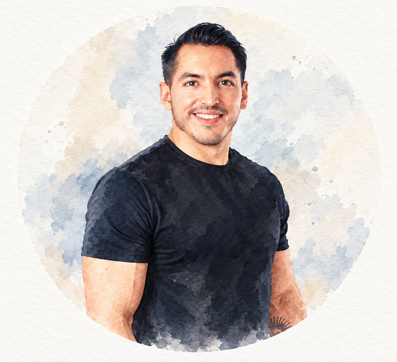 Watercolor portrait of Max Ratto